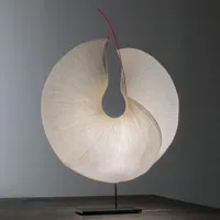 ingo maurer - lampe de table the mamo nouchies en papier, papier japonais couleur beige 50 x 50.92 60 cm designer dagmar mombach made in design
