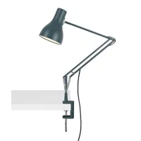 anglepoise - lampe d'architecte type 75 en métal, acier chromé couleur gris 270 x 31.07 50 cm designer kenneth grange made in design