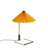hay - lampe de table matin en tissu, coton plissé couleur jaune 200 x 31.07 38 cm designer inga sempé made in design