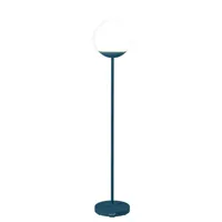 fermob - lampadaire d'extérieur sans fil mooon en plastique, polyéthylène couleur bleu 50.13 x 134 cm designer tristan lohner made in design