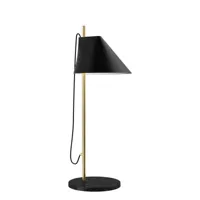 louis poulsen - lampe de table yuh en pierre, laiton couleur noir 250 x 35.25 61 cm designer gamfratesi made in design