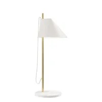louis poulsen - lampe de table yuh en pierre, laiton couleur blanc 250 x 35.25 61 cm designer gamfratesi made in design