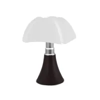 martinelli luce - lampe sans fil rechargeable pipistrello - marron - 190 x 37.8 x 35 cm - designer gae aulenti - plastique, méthacrylate opalin