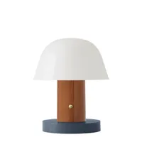&tradition - lampe sans fil rechargeable setago en plastique, polycarbonate moulé couleur marron 24.99 x 22 cm designer jaime  hayón made in design