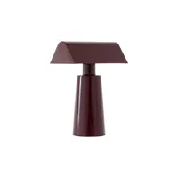 &tradition - lampe sans fil rechargeable caret en métal, acier laqué couleur violet 15 x 22.89 22 cm designer matteo fogale made in design