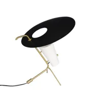 sammode studio - lampe de table g24 en métal, laiton couleur noir 250 x 45.79 42 cm designer pierre guariche made in design