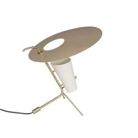 sammode studio - lampe de table g24 en métal, laiton couleur beige 250 x 45.79 42 cm designer pierre guariche made in design