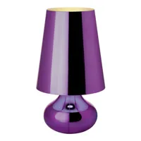kartell - lampe de table en plastique, technopolymère métallisé couleur violet 26 x 42 cm designer ferruccio laviani made in design