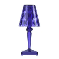 kartell - lampe extérieur sans fil rechargeable battery en plastique, pmma couleur bleu 30 x 22 cm designer ferruccio laviani made in design