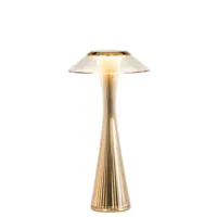 kartell - lampe sans fil rechargeable space en plastique, abs couleur or 26.21 x 30 cm designer adam tihany made in design