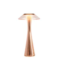 kartell - lampe sans fil rechargeable space en plastique, abs couleur cuivre 26.21 x 30 cm designer adam tihany made in design