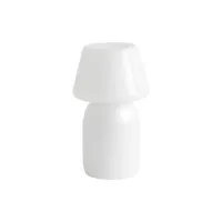 hay - lampe extérieur sans fil rechargeable apollo en verre, verre soufflé bouche couleur blanc 100 x 23.99 22 cm designer studio 0405 made in design