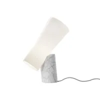 foscarini - lampe de table nile en pierre, marbre couleur blanc designer rodolfo dordoni made in design