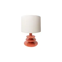 popus editions - lampe de table lampes en bois, hêtre laqué couleur marron 32 x 50 cm designer fanny gicquel made in design