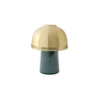 &tradition - lampe sans fil rechargeable raku - métal - 16 x 16 x 21 cm - designer sebastian  herkner - céramique, laiton
