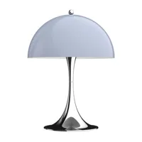 louis poulsen - lampe de table panthella en plastique, fonte d'aluminium couleur gris 25 x 33.5 cm designer verner panton made in design