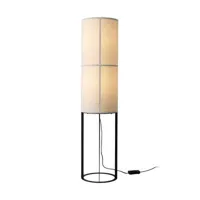 audo copenhagen - lampadaire hashira en tissu, lin couleur beige 30 x 130 cm designer norm architects made in design