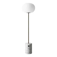 audo copenhagen - lampadaire jwda en pierre, marbre de carrare couleur blanc 39 x 150 cm designer jonas wagell made in design