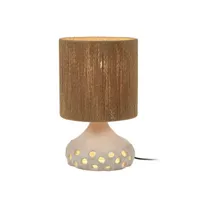 serax - lampe de table oya - marron - 25 x 25 x 42 cm - designer sophie casier - fibre végétale, raphia