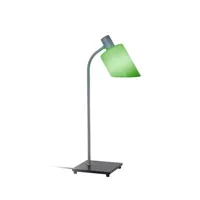 nemo - lampe de table la lampe bureau en verre, acier couleur vert 37 x 4.5 7 cm designer charlotte perriand made in design