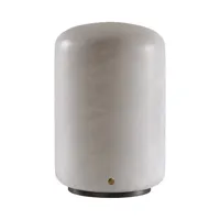 carpyen - lampe de table capsule en pierre, laiton vieilli couleur blanc 30.2 x 20 cm designer foster & partners made in design
