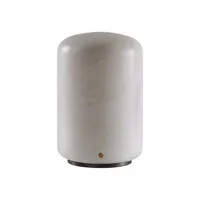 carpyen - lampe de table capsule en pierre, laiton vieilli couleur blanc 25.2 x 16.6 cm designer foster & partners made in design