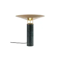 carpyen - lampe de table rebound en pierre, laiton couleur vert 40 x 39.4 cm designer dan yeffet made in design