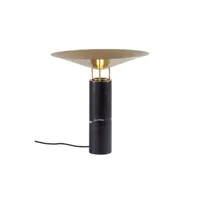 carpyen - lampe de table rebound en pierre, laiton couleur noir 40 x 39.4 cm designer dan yeffet made in design
