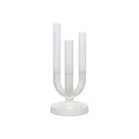 slide - lampe extérieur sans fil rechargeable luna - blanc - 23 x 10 x 10 cm - designer antonio lanzillo - métal, plexiglas