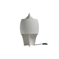 dcw éditions - lampe de table la b en pierre, gypse couleur blanc 24 x 22.6 39 cm designer thierry dreyfus made in design