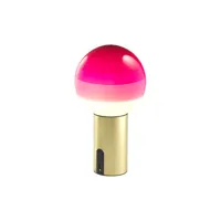 marset - lampe sans fil rechargeable dipping en verre, verre soufflé couleur rose 12.5 x 22.2 cm designer jordi canudas made in design