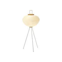 vitra - lampadaire akari en papier, papier washi couleur beige 123 x 53 cm designer isamu noguchi made in design