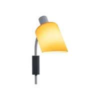 nemo - applique avec prise la lampe de bureau en verre, acier couleur jaune 10 x 23 36 cm designer charlotte perriand made in design