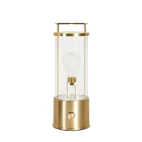 tala - lampe extérieur sans fil rechargeable the muse en métal, laiton massif couleur or 13.5 x 12.5 34 cm made in design