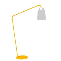 fermob - lampadaire d'extérieur sans fil balad en métal, acier peint couleur jaune 44 x 190 cm designer tristan lohner made in design
