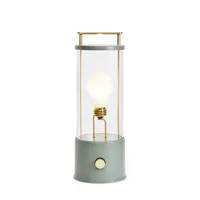 tala - lampe extérieur sans fil rechargeable the muse en métal, laiton massif couleur vert 13.5 x 12.5 34 cm made in design