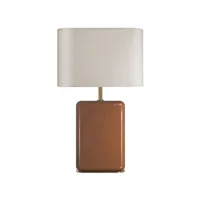 red edition - lampe de table en bois, bois laqué couleur orange 30 x 20 49 cm made in design