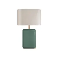 red edition - lampe de table en bois, bois laqué couleur vert 30 x 20 49 cm made in design