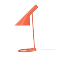 louis poulsen - lampe de table aj en métal, fonte couleur orange 35 x 56 cm designer arne  jacobsen made in design