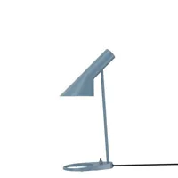 louis poulsen - lampe de table aj en métal, fonte couleur bleu 18.5 x 43.5 cm designer arne  jacobsen made in design