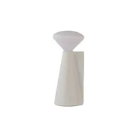 tala - lampe sans fil rechargeable mantle en métal, acier inoxydable couleur blanc 8 x 19 cm made in design