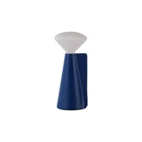 tala - lampe sans fil rechargeable mantle en métal, acier inoxydable couleur bleu 8 x 19 cm made in design