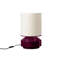 maison sarah lavoine - lampe de table claude en céramique couleur violet 18.2 x 27 cm designer made in design