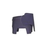 eo - lampe sans fil rechargeable eléphant en cuir, cuir de première qualité couleur violet 21 x 15.5 18.5 cm designer marc venot made in design