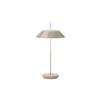 vibia - lampe sans fil rechargeable mayfair en plastique, polycarbonate couleur beige 12 x 20 38 cm designer diego fortunato made in design