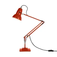 anglepoise - lampe de table 1227 en métal, fonte couleur rouge 35 x 21.5 52.5 cm designer george carwardine made in design