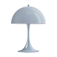 louis poulsen - lampe de table panthella en plastique, fonte d'aluminium couleur bleu 250 x 33.5 cm designer verner panton made in design