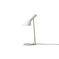 louis poulsen - lampe de table aj en métal, fonte zinc couleur blanc 183 x 113 433 cm designer arne  jacobsen made in design