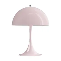 louis poulsen - lampe de table panthella en plastique, fonte d'aluminium couleur rose 250 x 33.5 cm designer verner panton made in design
