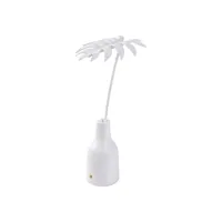 seletti - lampe sans fil rechargeable leaf lamp en plastique, résine couleur blanc 12 x 17 32 cm designer marcantonio made in design